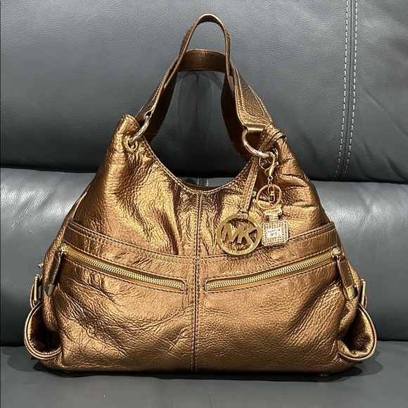 108 Michael Kors Layton  Bronze Hobo Bag - Picture 1 of 6